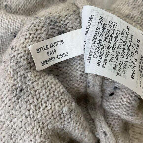 Madewell Donegal Kent coziest yarn Oversized Size L speckled gray long line - Picture 8 of 16